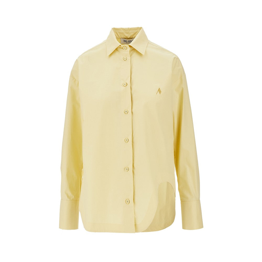 THE ATTICO 38 poplin shirt with moulded hem