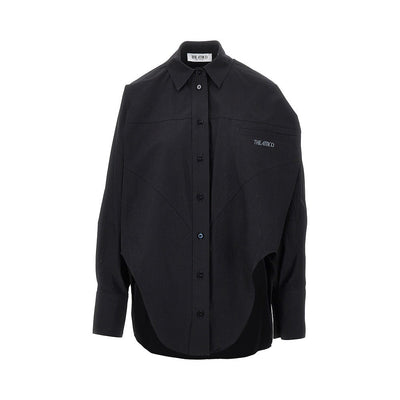 oversized shirt with moulded hem