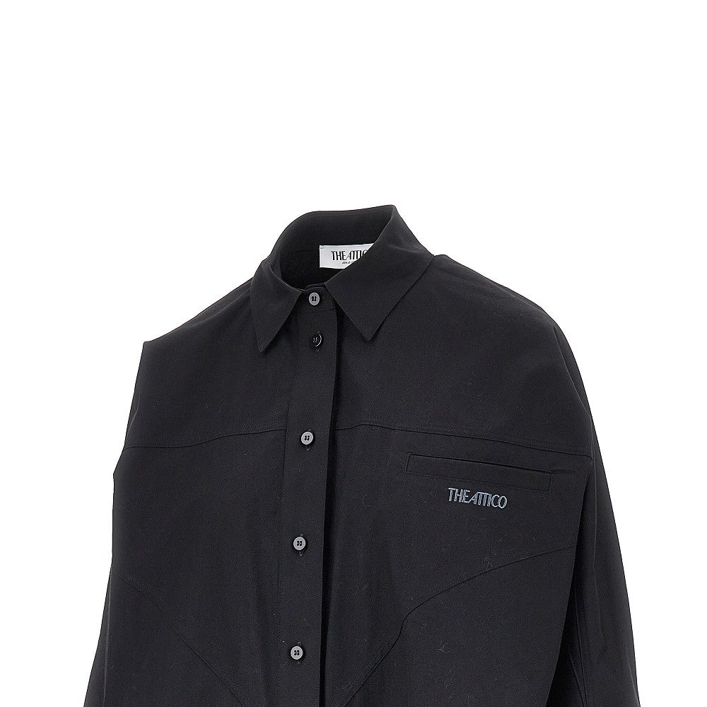 THE ATTICO 38 oversized shirt with moulded hem
