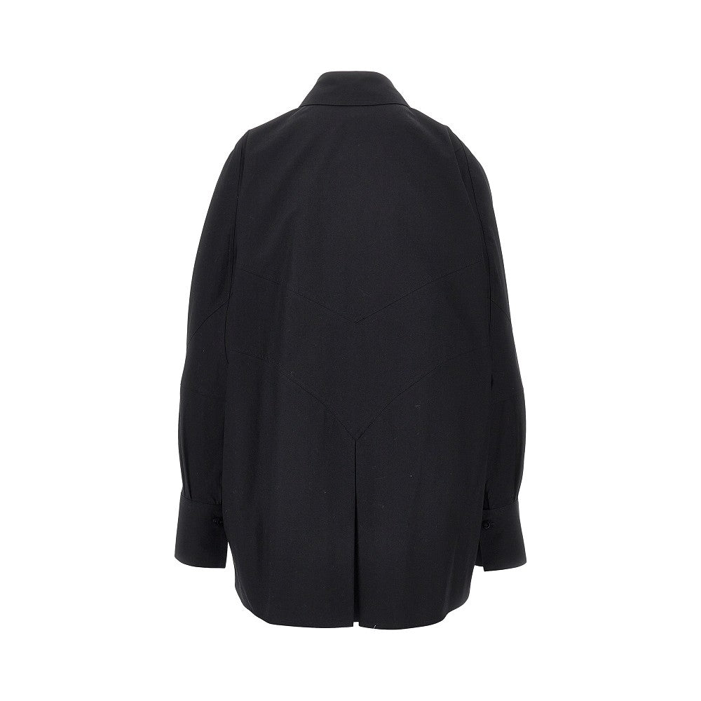 oversized shirt with moulded hem