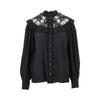crêpe de chine and lace blouse