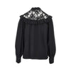 crêpe de chine and lace blouse