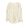 ruffled crêpe de chine blouse