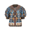 tapestry print cotton blouse