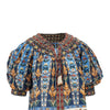tapestry print cotton blouse