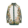 floral print linen blend shirt