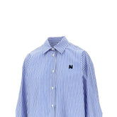 MSGM 40 striped poplin oversized shirt