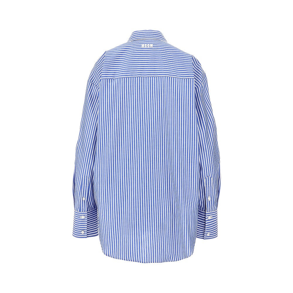 MSGM 40 striped poplin oversized shirt
