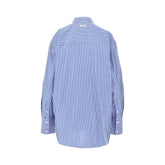 MSGM 40 striped poplin oversized shirt