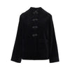 pankou closure velvet jacket