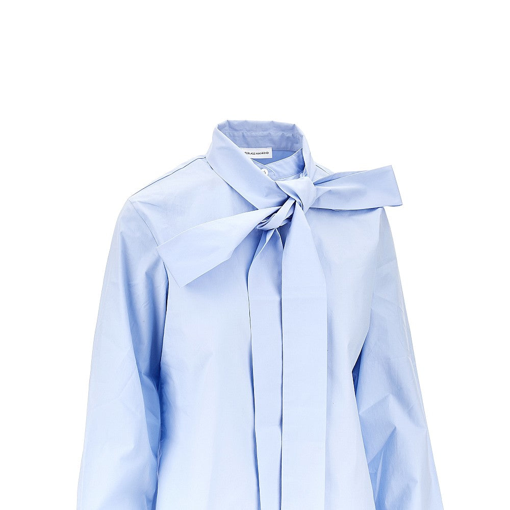 poplin shirt with bow