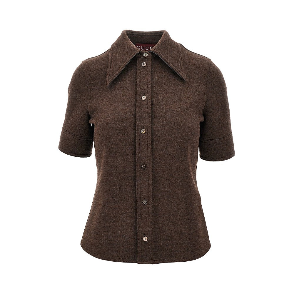 GUCCI 44 wool-blend jersey shirt
