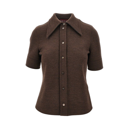 GUCCI 44 wool-blend jersey shirt