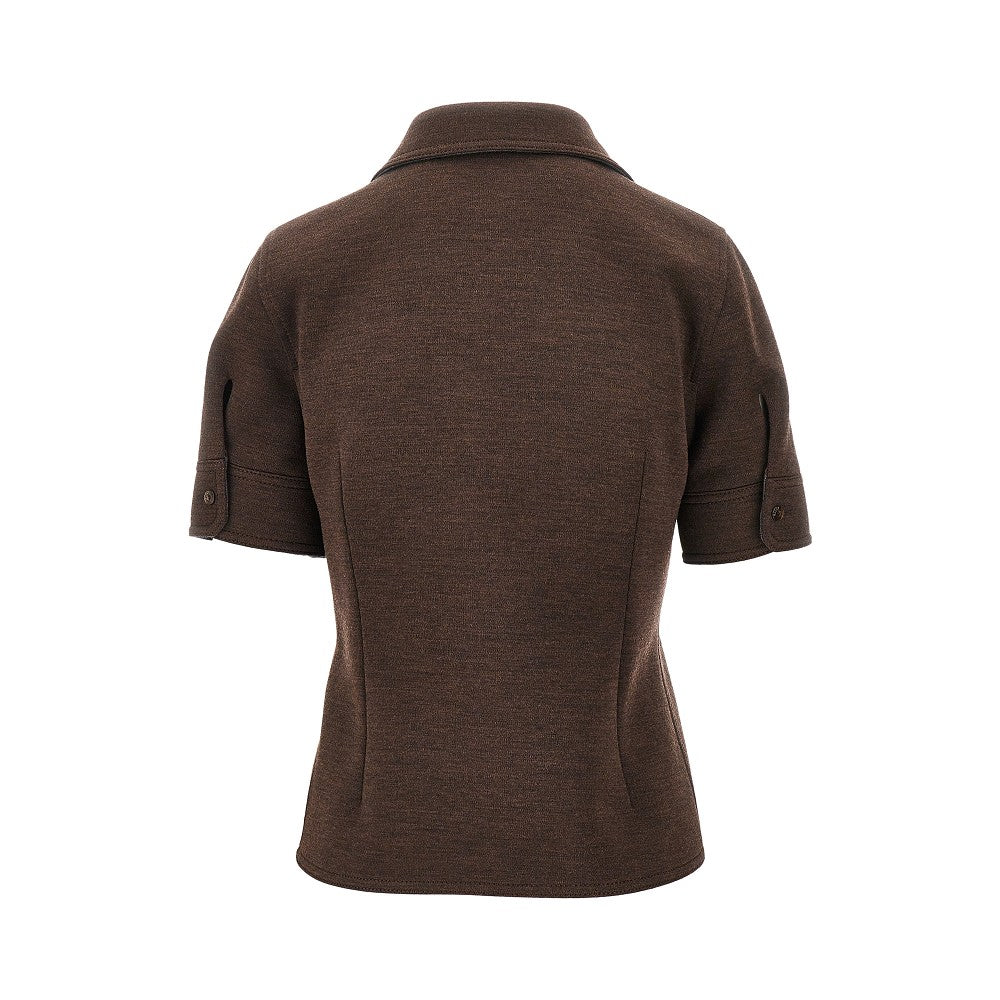 GUCCI 44 wool-blend jersey shirt