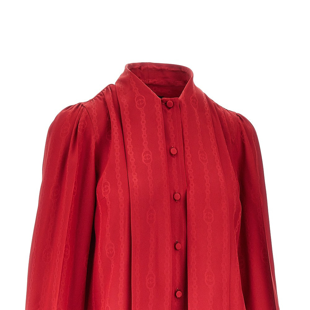 jacquard silk shirt