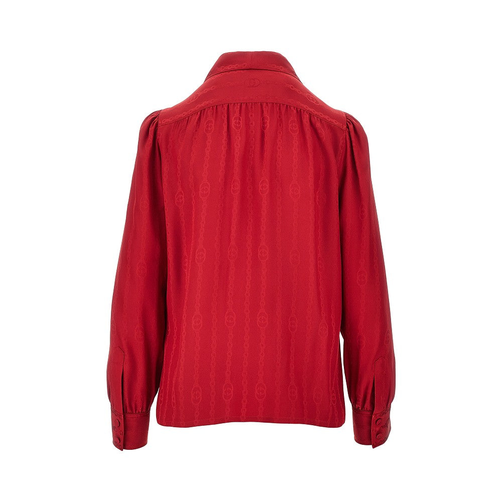 jacquard silk shirt