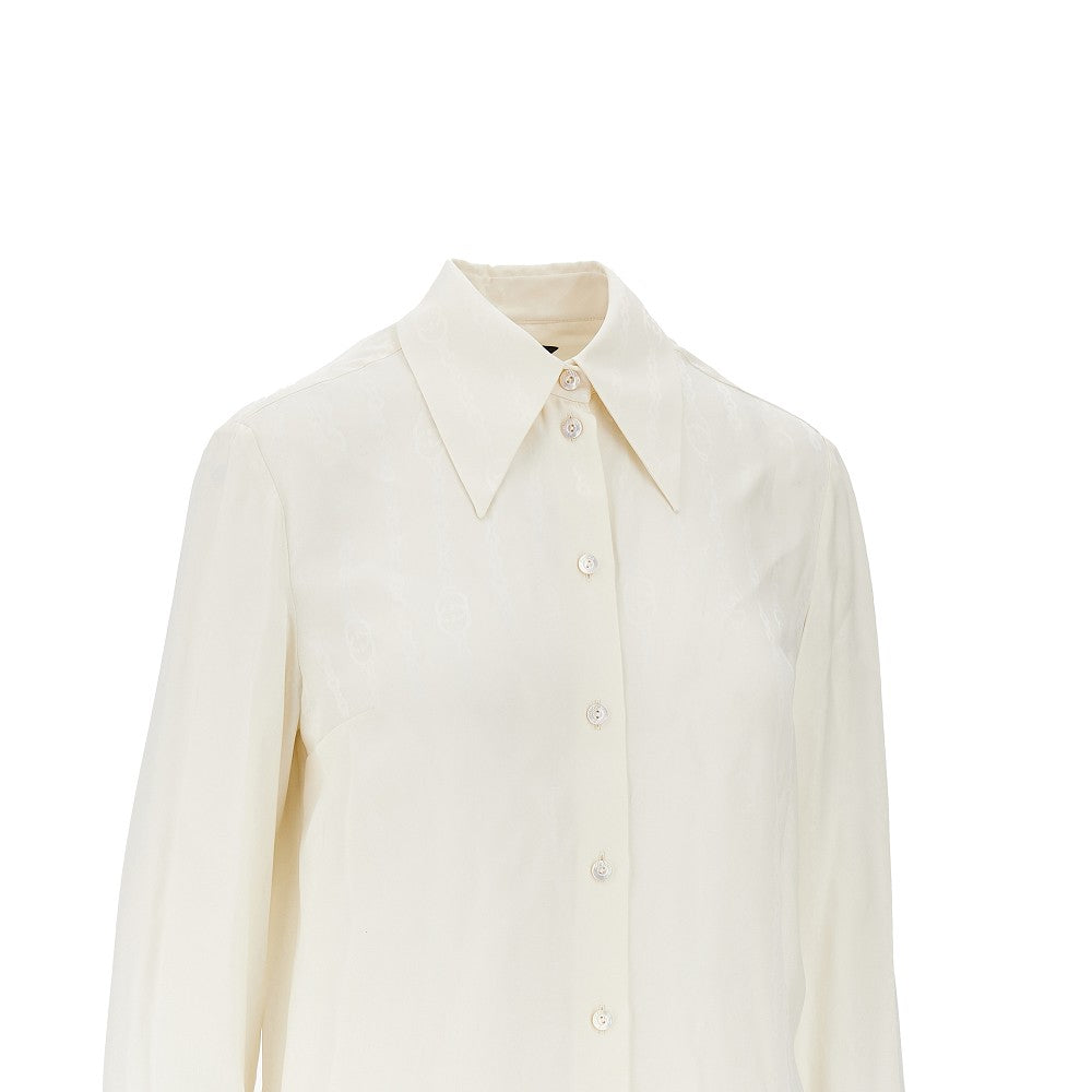 GUCCI 40 jacquard silk shirt