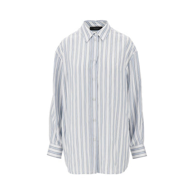 striped jacquard bayadère silk shirt