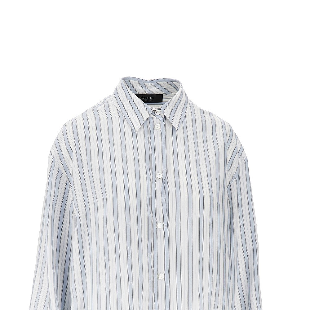 GUCCI 38 striped jacquard bayadère silk shirt