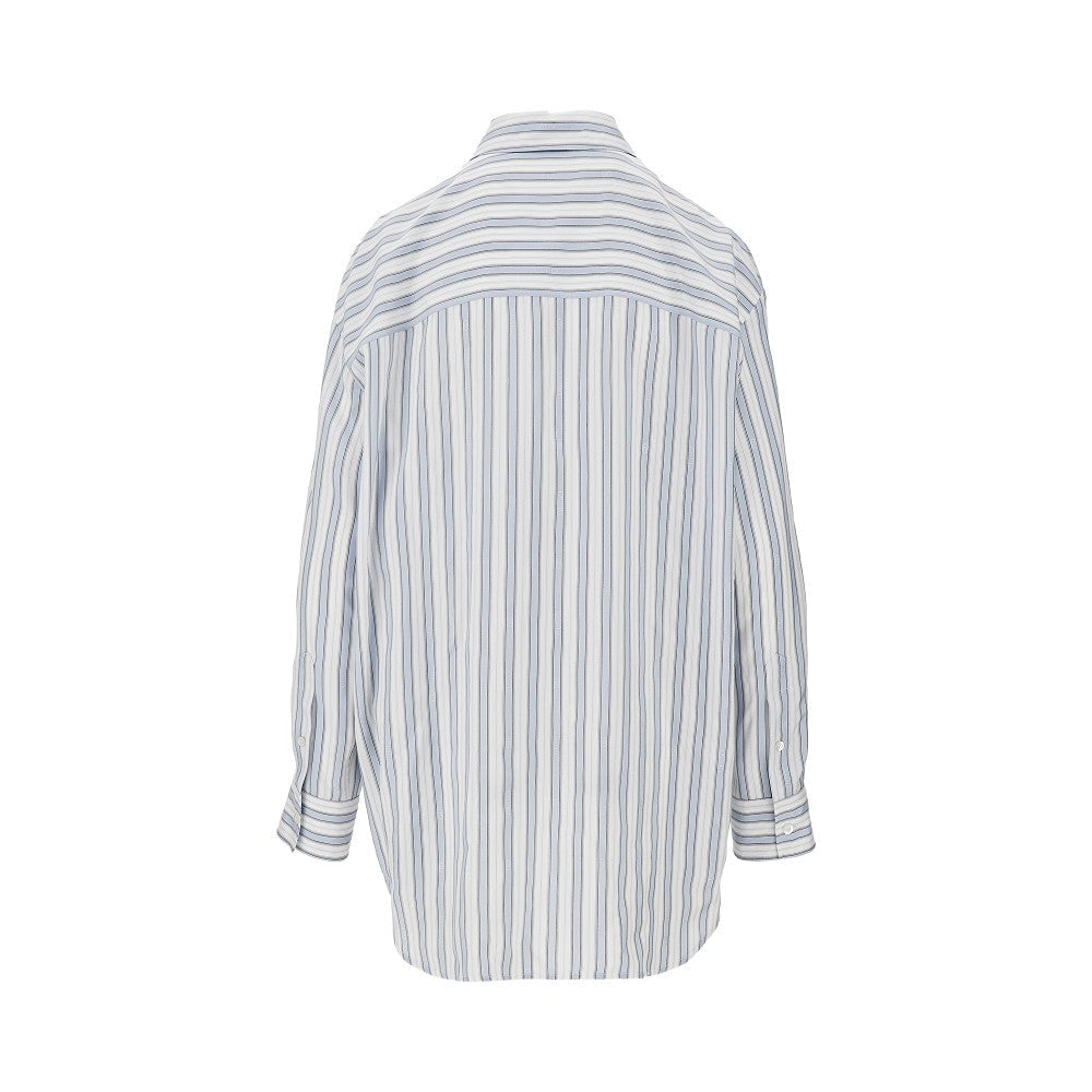 striped jacquard bayadère silk shirt