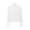 poplin shirt with tulle trimmings