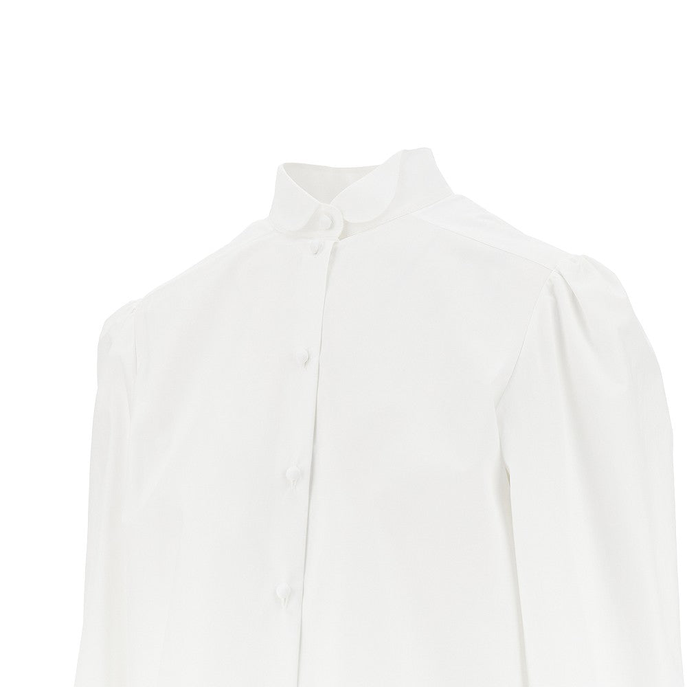 poplin shirt with tulle trimmings