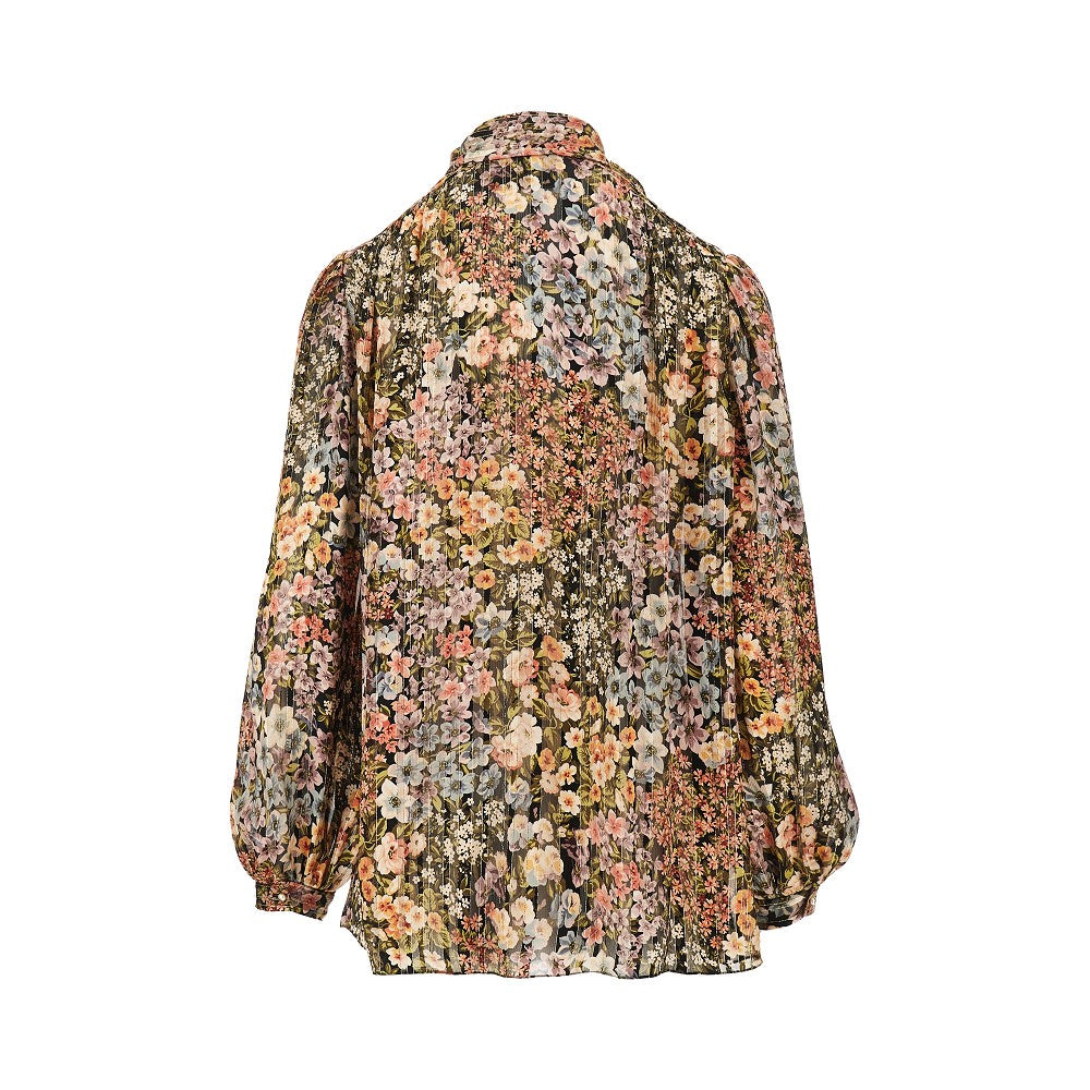 VALENTINO 42 floral crepe de chine blouse