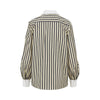 striped shirt with silk bow
