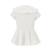 GANNI 36 ruffled cotton shirt