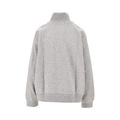GANNI L organic cotton half-zip sweatshirt