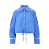 poplin shirt with logo embroidery