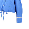 poplin shirt with logo embroidery