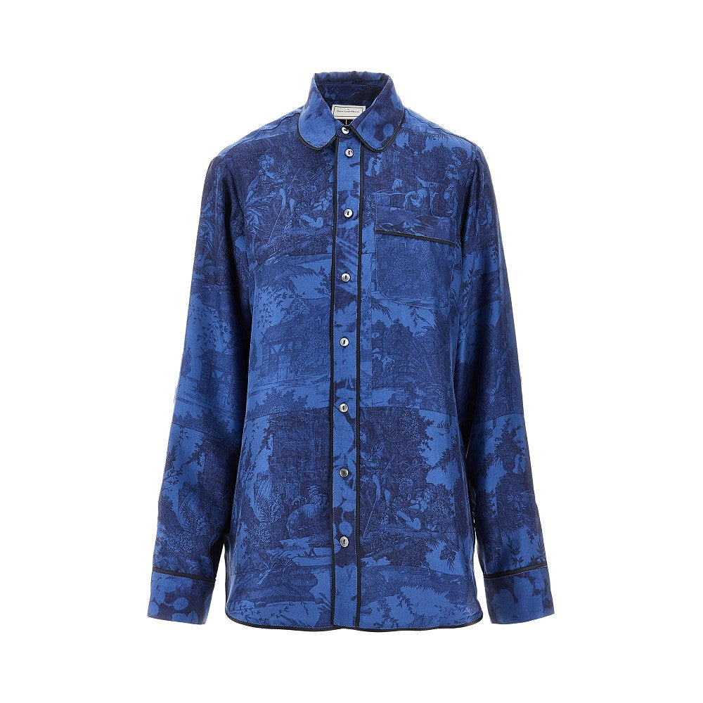 PIERRE LOUIS MASCIA S toile de jouy printed silk shirt