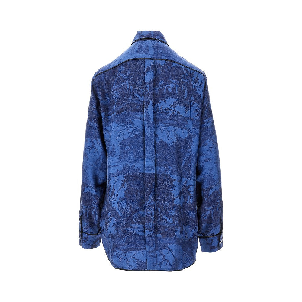 PIERRE LOUIS MASCIA S toile de jouy printed silk shirt