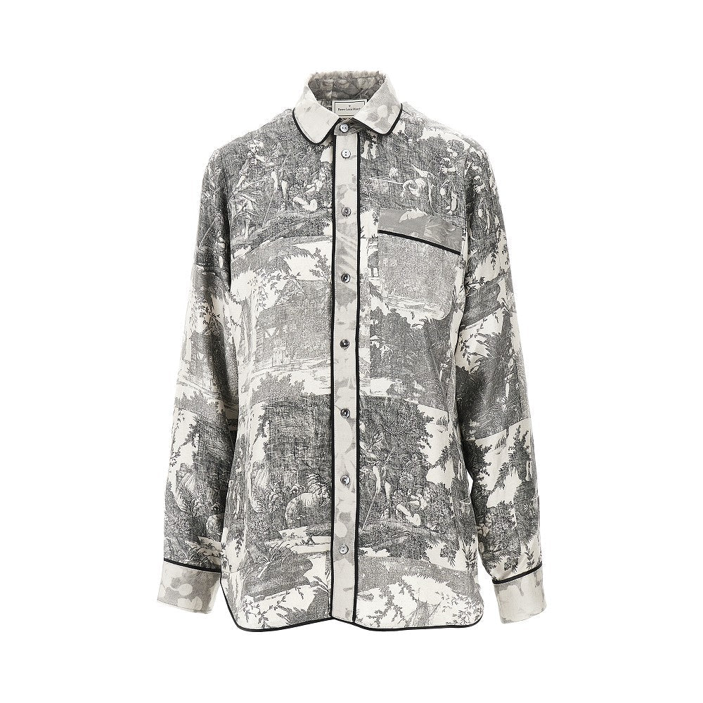 PIERRE LOUIS MASCIA L toile de jouy printed silk shirt