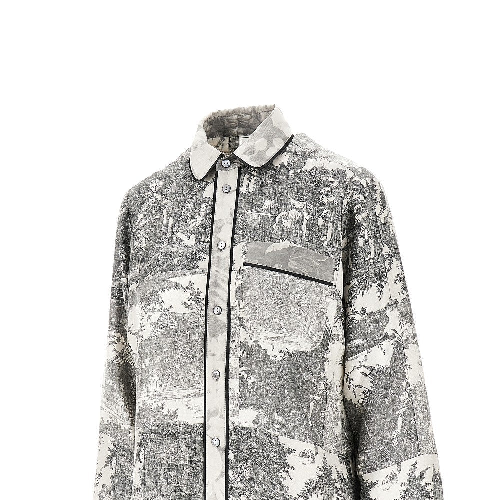 PIERRE LOUIS MASCIA L toile de jouy printed silk shirt