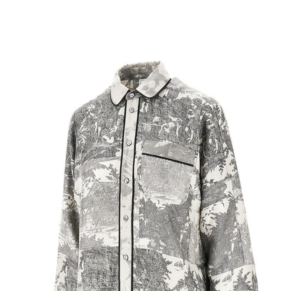 PIERRE LOUIS MASCIA L toile de jouy printed silk shirt