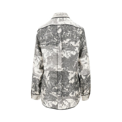 PIERRE LOUIS MASCIA L toile de jouy printed silk shirt