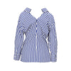 striped shirt with dropped shoulders