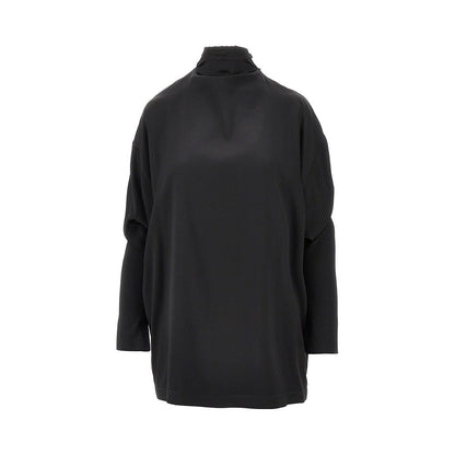 PHOEBE PHILO 40 stretch satin blouse with knotted neck