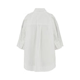 P.A.R.O.S.H. S pleated oversized poplin shirt