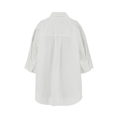 P.A.R.O.S.H. S pleated oversized poplin shirt