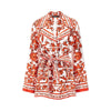 maiolica print silk vanity shirt