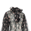 vintage roses print chiffon blouse