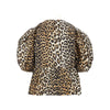 leopard poplin blouse