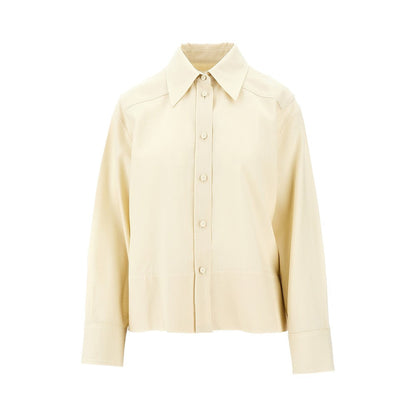JIL SANDER 38 wool ripstop shirt