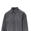 wool shirt with pin-striped motif
