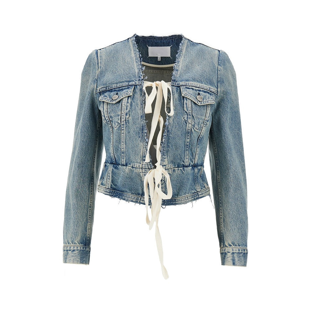 v-neck denim jacket