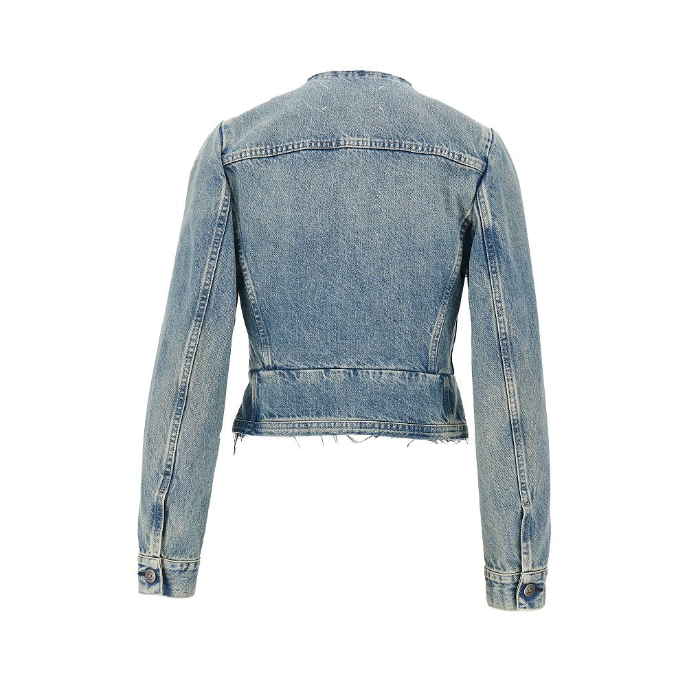 v-neck denim jacket