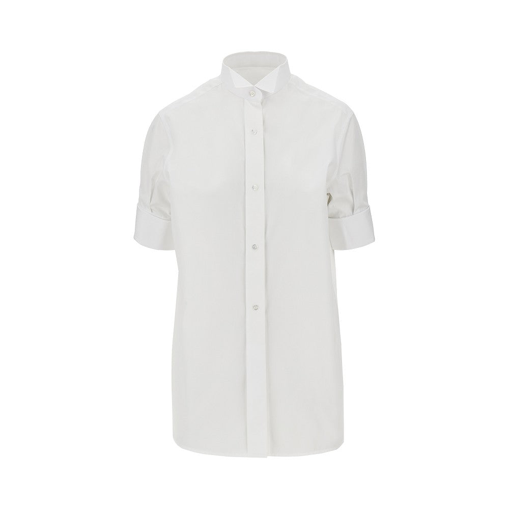 cotton poplin short-sleeved shirt